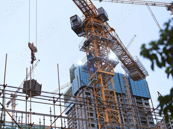 Obraz construction site with crane