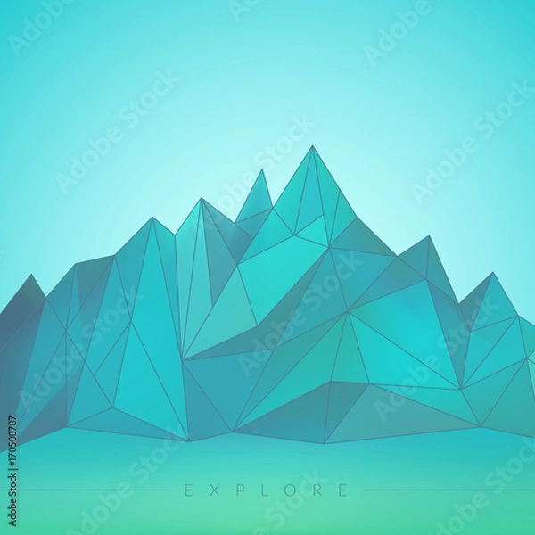Fototapeta Abstract mountain landscape