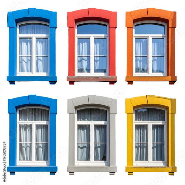 Obraz Colorful windows collection
