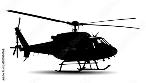 Obraz Silhouette of a helicopter