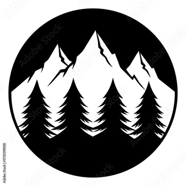Obraz Mountain vector illustration