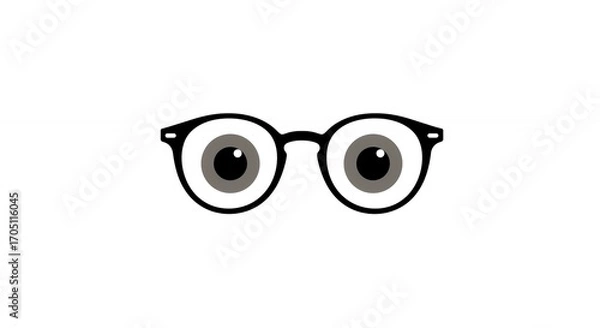 Obraz Round glasses with eyes