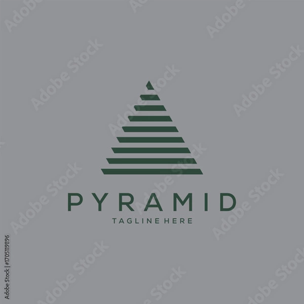Obraz creative logo minimal vector design triangle pyramid