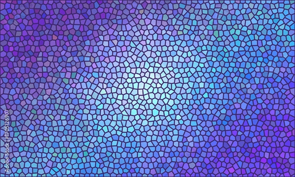 Fototapeta Abstract textured background with purple and blue gradient mosaic pattern
