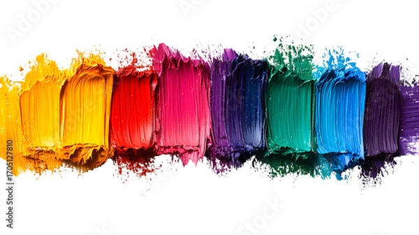Fototapeta rainbow gradient overlay isolated on a transparent background