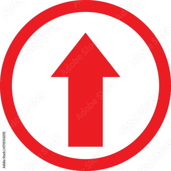 Fototapeta UpFlow Symbol, RisePath Icon, MoveAhead Mark, NavigateUp Design