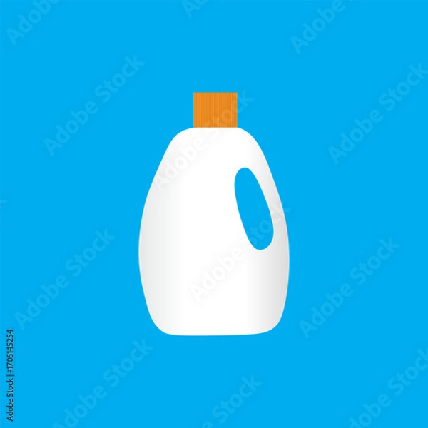 Obraz Plastic detergent bottle isolated, Cleaning detergent bottle on white background