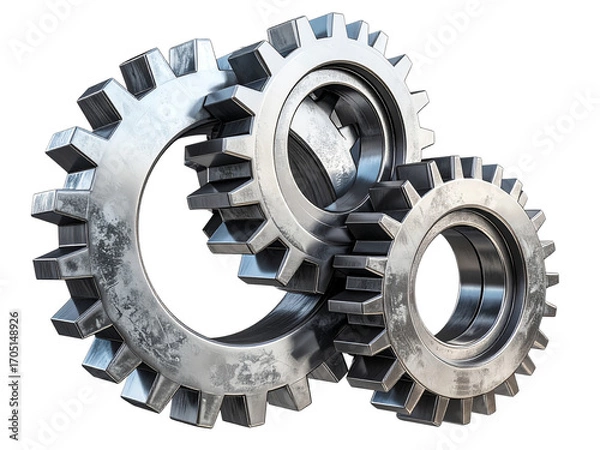 Obraz gear wheels isolated on white