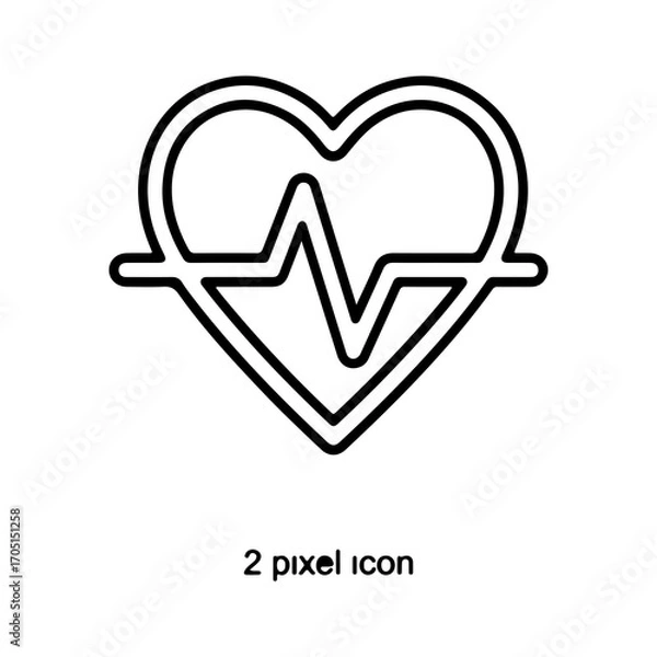 Obraz Heartbeat line icon with transparent background