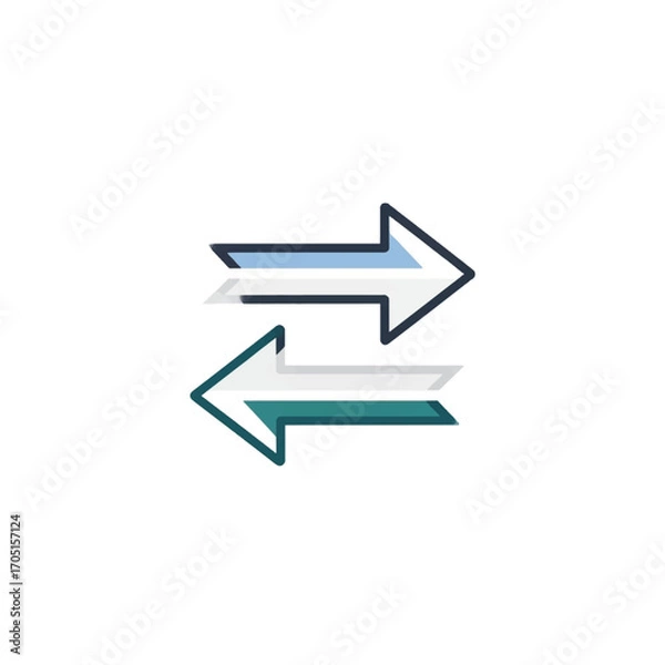 Obraz Arrow Symbols for Directional Indication and Navigation