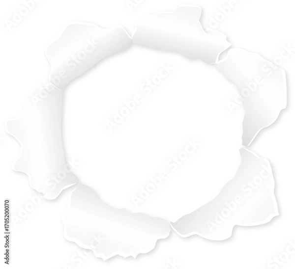 Obraz Ripped paper hole illustration