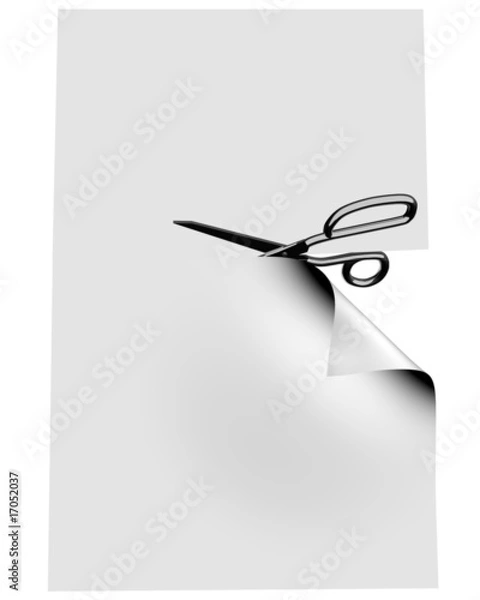 Fototapeta Scissors Clipping Blank
