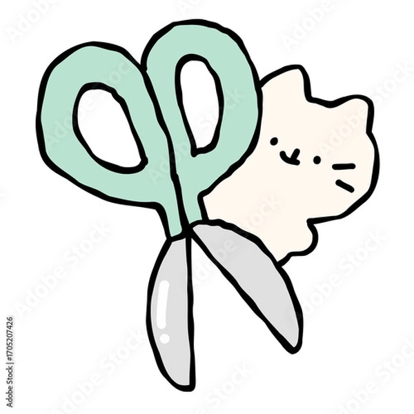 Obraz cat stationery