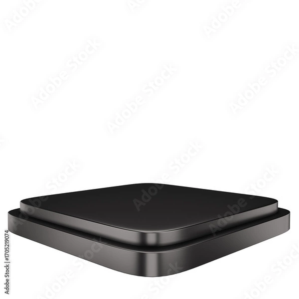 Obraz 3d black square podium mockup