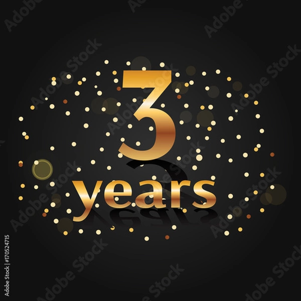 Obraz Three year greeting card