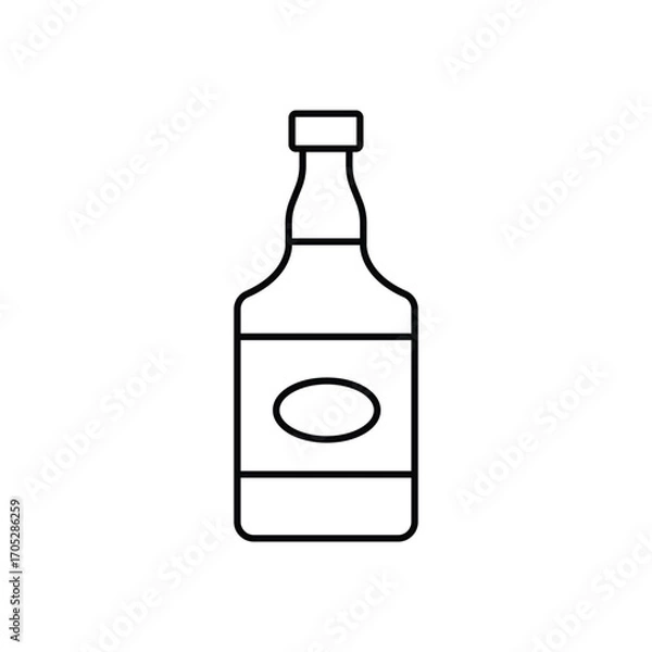 Obraz Alcohol Vector icon which can easily modify or edit