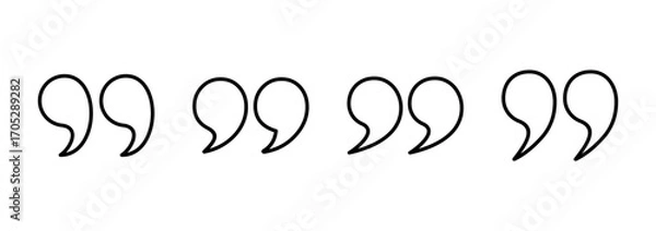 Fototapeta Quote icon vector. Quotation mark sign and symbol