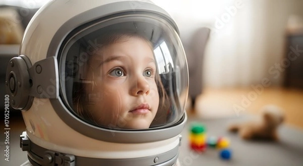 Obraz Little Astronaut A Childs Dream of Space Exploration at Home.
