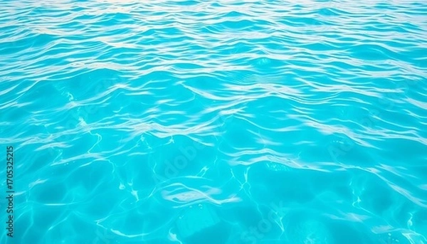 Obraz Shimmering turquoise water with subtle wave patterns, abstract, blue