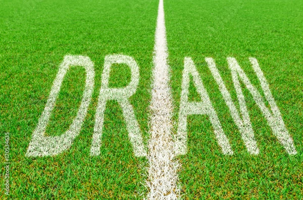 Obraz text on the lawn