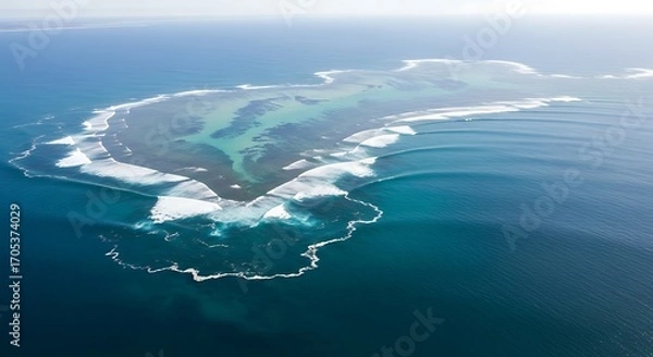 Obraz Endless Horizon Aerial Ocean View With Blue Water