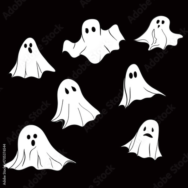 Obraz seamless pattern with ghosts