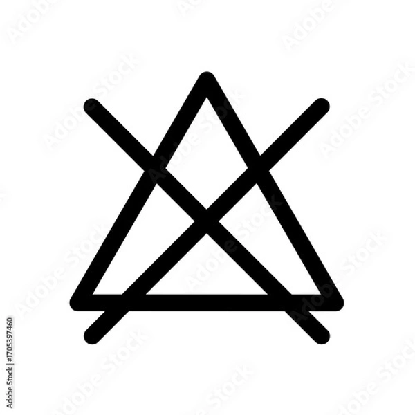 Obraz no bleaching icon vector on white background