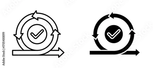 Obraz Iteration icons set for apps and web.