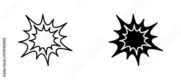 Obraz Explosion icons set for apps and web.