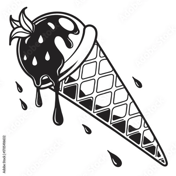 Obraz vector illustration of an ice cream