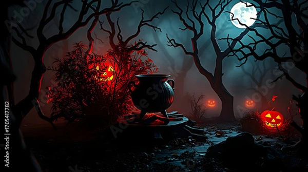 Obraz halloween night scene