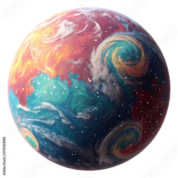 Obraz Stunning Visualization: Earth's Climate Patterns and Weather Systems