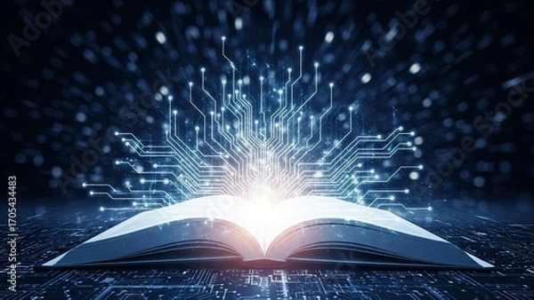 Obraz Digital Knowledge and Innovation Emerging From an Open Book