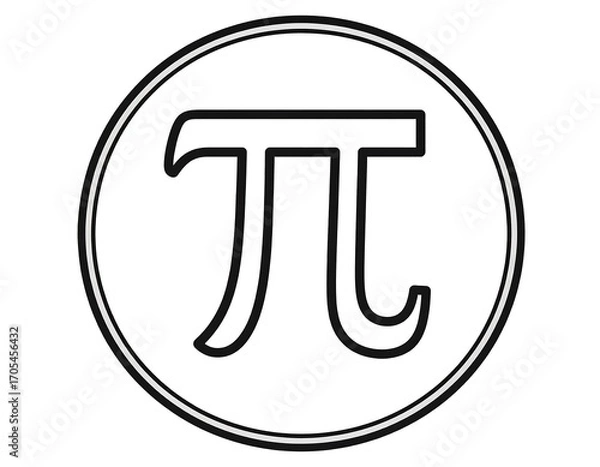 Obraz Circular Pi symbol