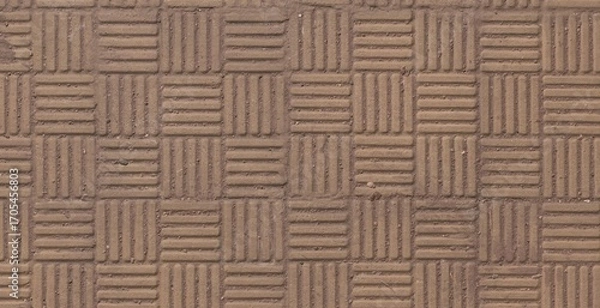 Obraz Textured Warm Brown Square Grid Pattern