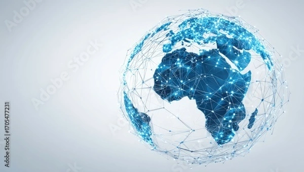 Fototapeta Global network sphere