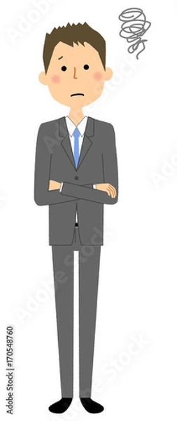 Fototapeta ビジネスマン　困る