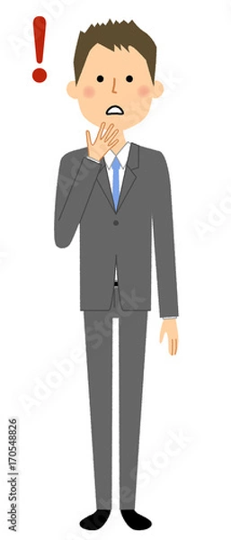 Fototapeta ビジネスマン　びっくり