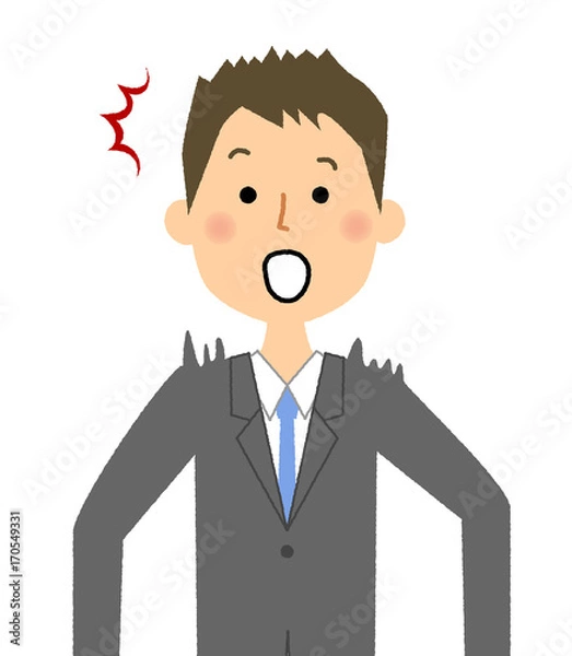 Fototapeta ビジネスマン　驚く