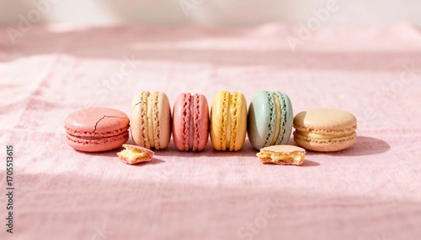 Obraz colorful macaroon cookies