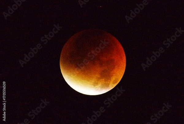Obraz 満月と皆既月食(2025.9.8撮影)