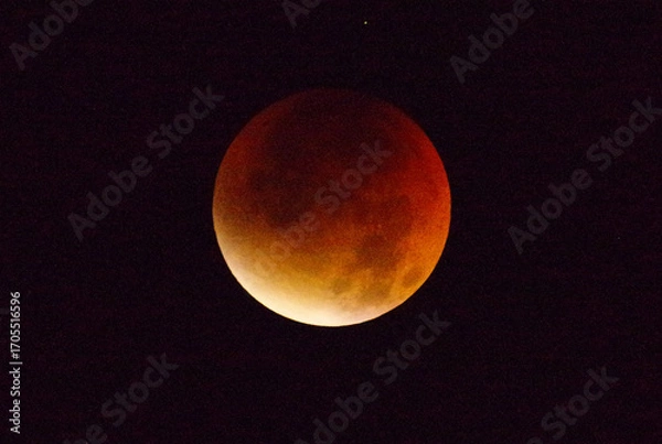 Obraz 満月と皆既月食(2025.9.8撮影)