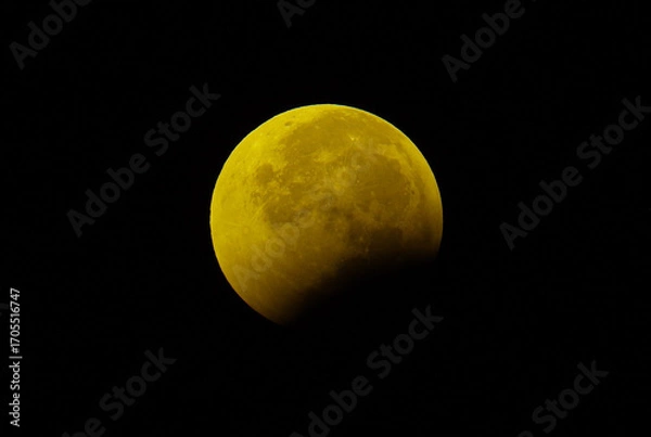 Obraz 満月と皆既月食(2025.9.8撮影)