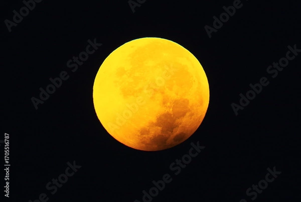 Obraz 満月と皆既月食(2025.9.8撮影)