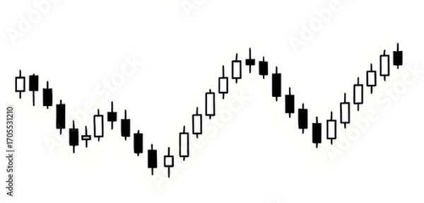 Fototapeta Stock market candlestick chart pattern illustration