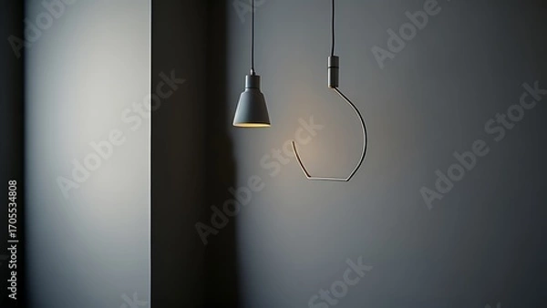 Obraz light bulb hanging on a wall
