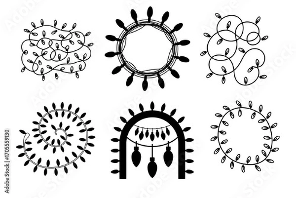 Obraz Christmas light garlands