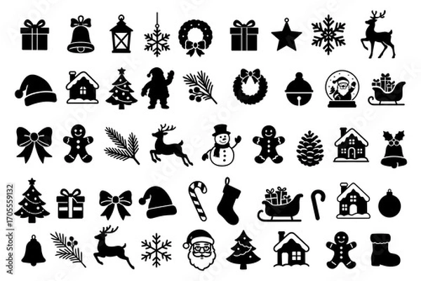 Obraz Christmas decor set