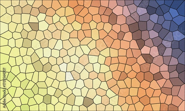 Fototapeta Abstract mosaic pattern texture with warm yellow green blue gradient abstract mosaic