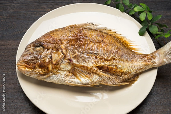 Fototapeta お祝い料理の定番 鯛の姿焼き